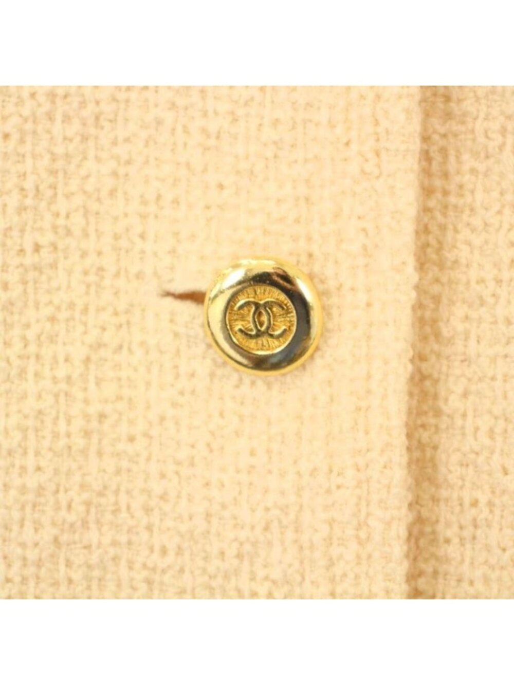 Chanel Coco Mark Shawl Collar Other Jackets Ivory Care Tag None - Picture 6 of 9